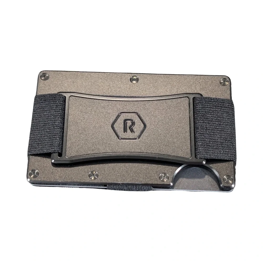 Qq2O The Ridge Wallet 2.0 - Aluminum With Cash Strap - Royal Black Model A0449